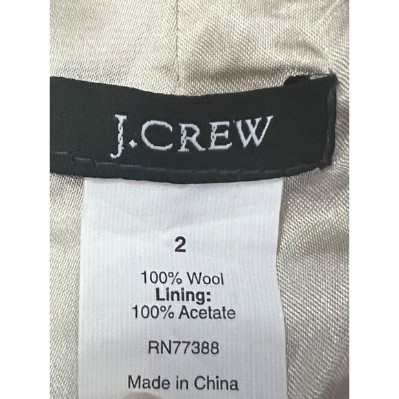 J CREW FIONA DARK PINK HERRINGBONE WOOL BLAZER JACKET SHORT RUFFLE COLLAR TRIM 2 - Picture 9 of 11